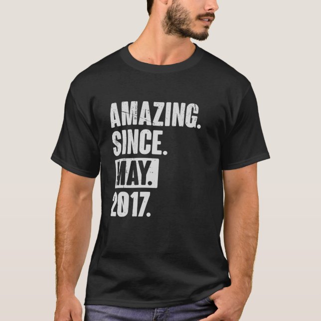 Camiseta Regalo de cumpleaños de 5 años - Increíble desde e (Anverso)