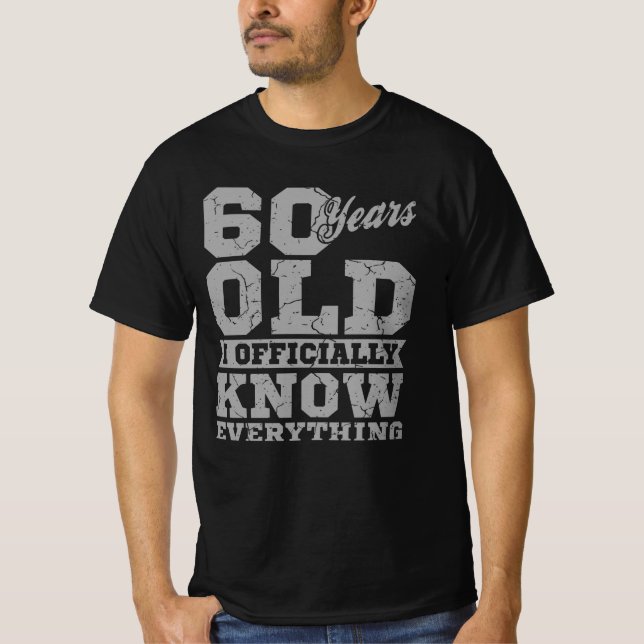 Camiseta Regalo de cumpleaños de 60 años que papá sabe todo (Anverso)