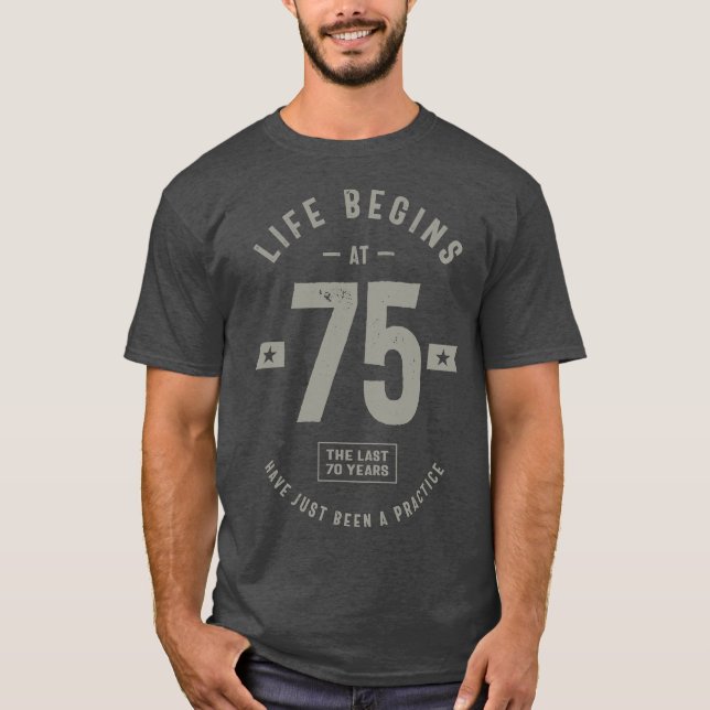 Camiseta Regalo de cumpleaños de 75 años (Anverso)