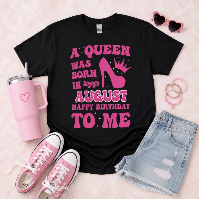 Camiseta Regalo de cumpleaños de agosto para niña princesa  (Subido por el creador)