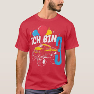 Camiseta Regalo de cumpleaños de camión monstruo para niños