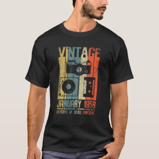 Camiseta Regalo de cumpleaños de enero de 1958 T de 63 años