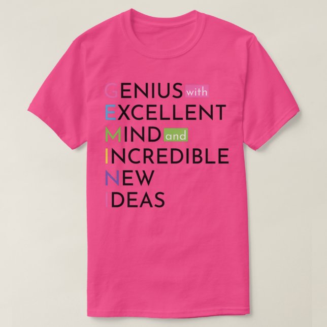 Camiseta Regalo de cumpleaños de Gemini (Diseño del anverso)