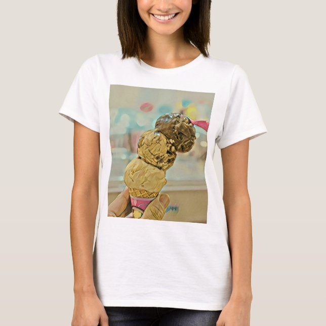 Camiseta Regalo de cumpleaños de helados (Anverso)