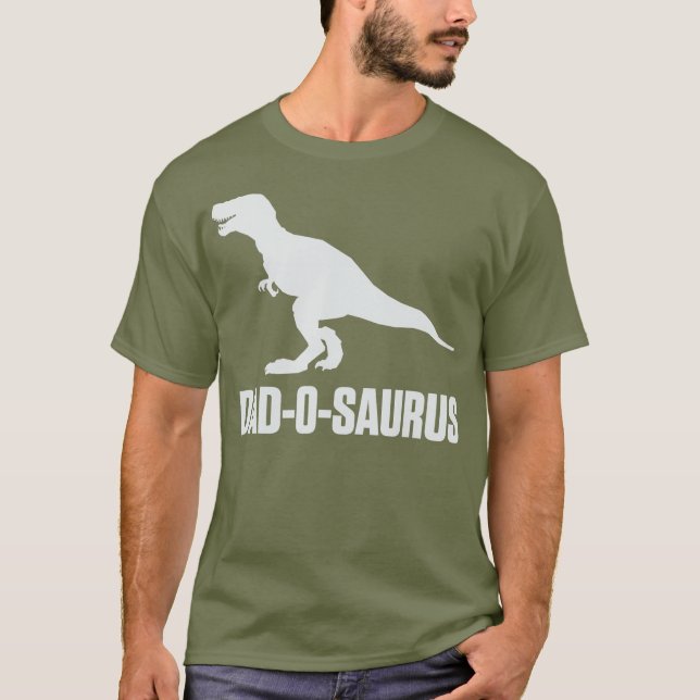 Camiseta Regalo de cumpleaños de Papá-O-Saurus para padre (Anverso)