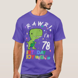 Camiseta Regalo De Cumpleaños De Rawr Im 78 Cute Dinosaur