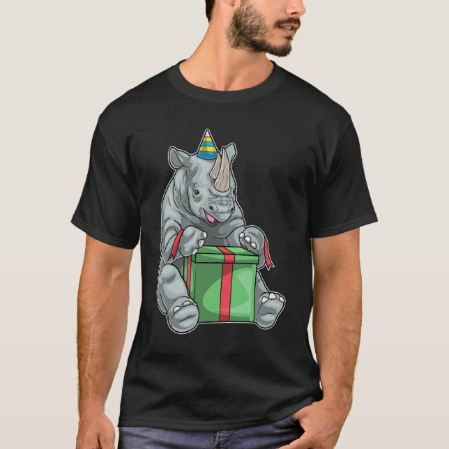 Camiseta Regalo de cumpleaños de Rhino (Anverso)