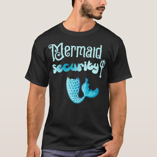Camiseta Regalo de cumpleaños de seguridad de la sirena par (Anverso)