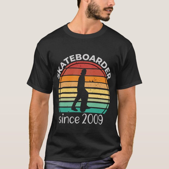 Camiseta Regalo de cumpleaños de Skateboarder 2009 (Anverso)