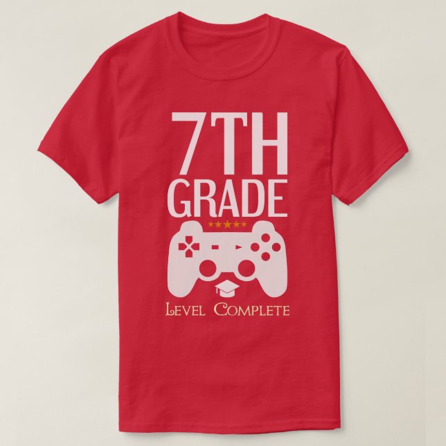 Camiseta Regalo de cumpleaños de vídeo completo de 7º grado (Diseño del anverso)