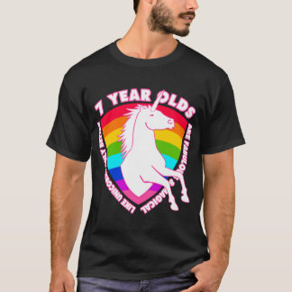 Camiseta Regalo de cumpleaños del unicornio de 7 años 7mo
