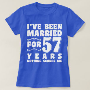 Camiseta Regalo de cumpleaños después de 57 años de casados