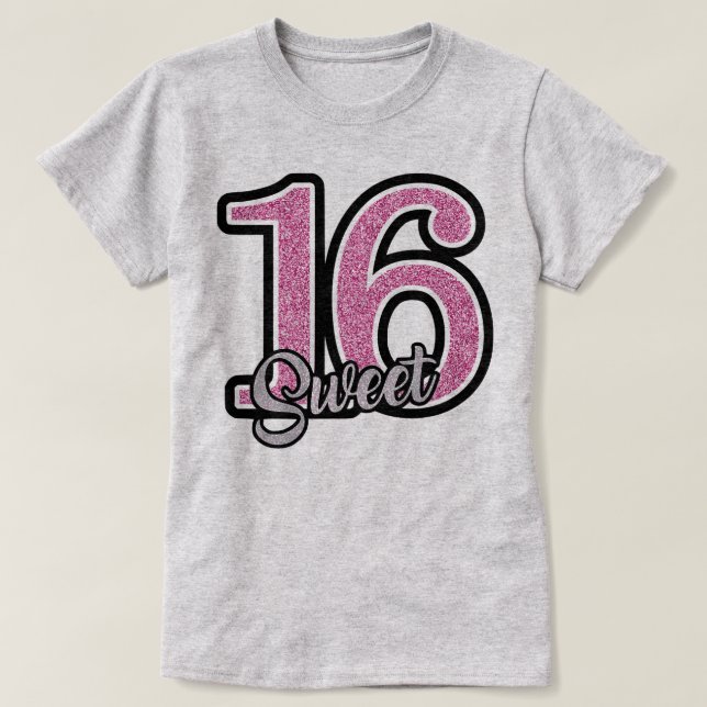 Camiseta Regalo de Cumpleaños Dulce 16 (Diseño del anverso)