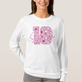 Camiseta Regalo de cumpleaños elegante de 16 años con flore