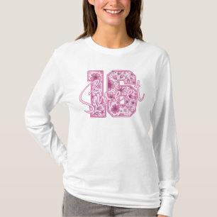 Camiseta Regalo de cumpleaños elegante de 16 años con flore