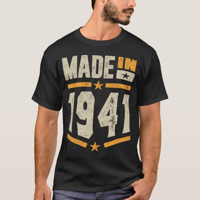 Camiseta Regalo De Cumpleaños Hecho En 1941 (Anverso)