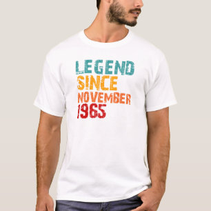 Camiseta Regalo de cumpleaños Legend 1965 60 para hombres y