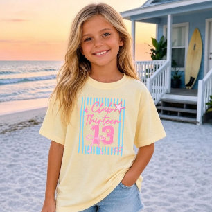 Camiseta Regalo de cumpleaños número 13 para chicas rayadas