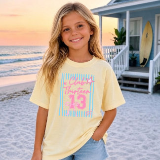 Camiseta Regalo de cumpleaños número 13 para chicas rayadas