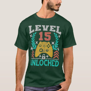 Camiseta Regalo de cumpleaños número 15 de Vintage de juego