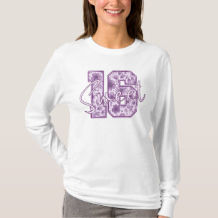 Camiseta Regalo de cumpleaños número 16 con flores de lavan