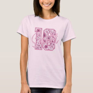 Camiseta Regalo de cumpleaños número 16 elegante con flores