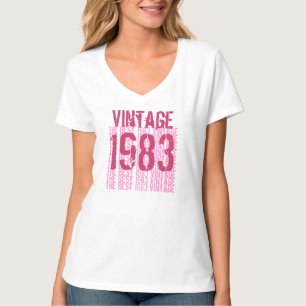 Camiseta Regalo de cumpleaños número 30 1983 Rosa de épo