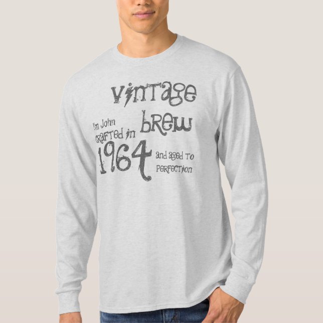 Camiseta Regalo de cumpleaños número 50 1964 Vintage Brew G (Anverso)