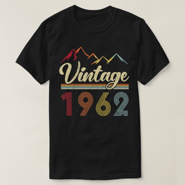 Camiseta Regalo de cumpleaños número 60 de las Montañas Ret (Diseño del anverso)