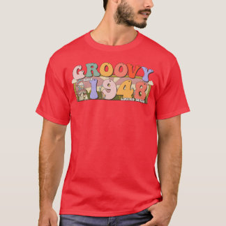 Camiseta Regalo de cumpleaños número 75 Groovy desde 1948 R