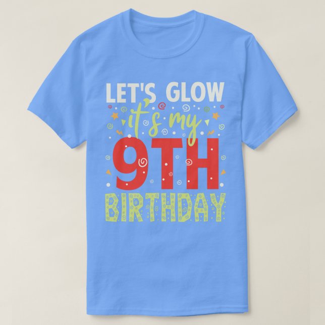 Camiseta Regalo de cumpleaños número 9 para niños y niñas (Diseño del anverso)
