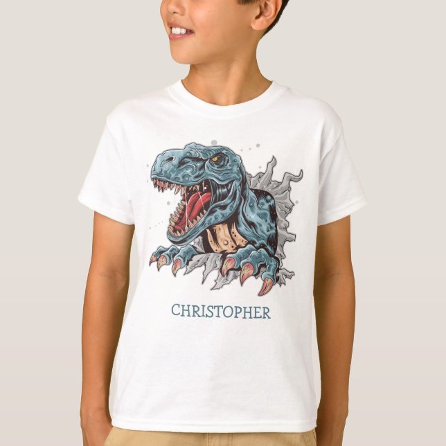 Camiseta Regalo de cumpleaños para niños de dinosaurios t-r (Anverso)