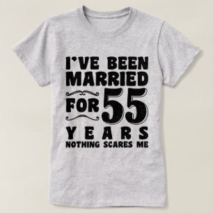 Camiseta Regalo de cumpleaños por 55 años de casados