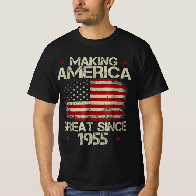 Camiseta Regalo de cumpleaños que hace a Estados Unidos gra (Anverso)