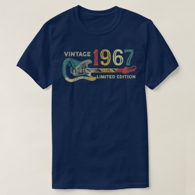 Camiseta Regalo de cumpleaños Retro 1967 para hombres Guita (Diseño del anverso)