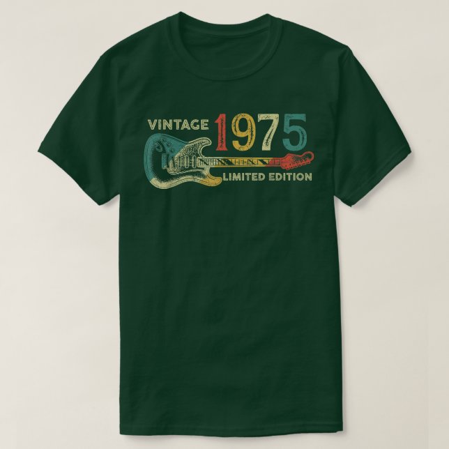 Camiseta Regalo de cumpleaños Retro 1975 para los hombres G (Diseño del anverso)