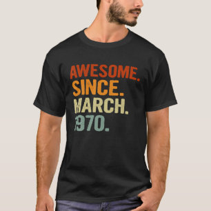 Camiseta Regalo de cumpleaños retro de 51 años impresionant