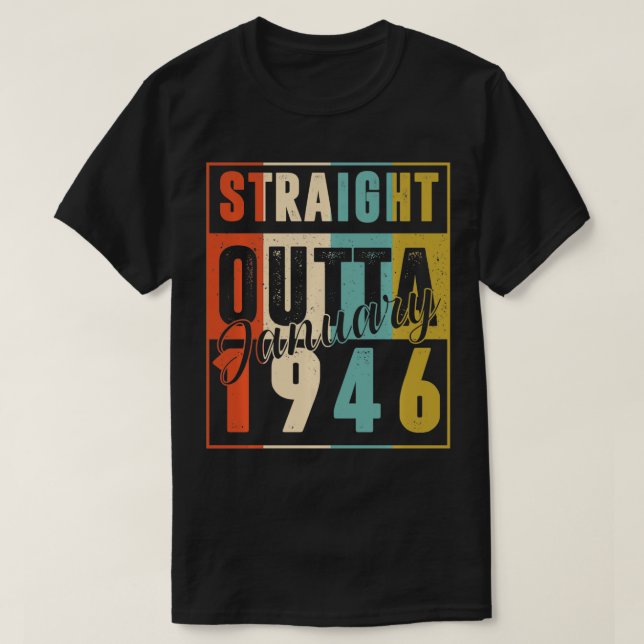 Camiseta Regalo de cumpleaños retro de 75 años de edad dire (Diseño del anverso)