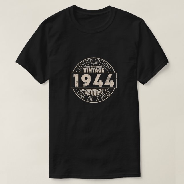 Camiseta Regalo de cumpleaños Vintage 1944 (Diseño del anverso)