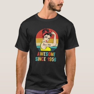 Camiseta Regalo De Cumpleaños Vintage 1956 Para Mujeres 66 
