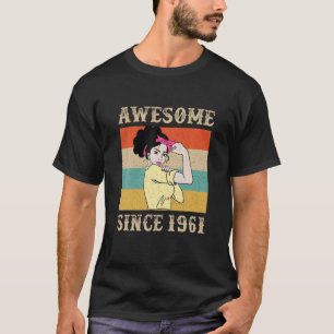 Camiseta Regalo De Cumpleaños Vintage 1961 Para Las Mujeres