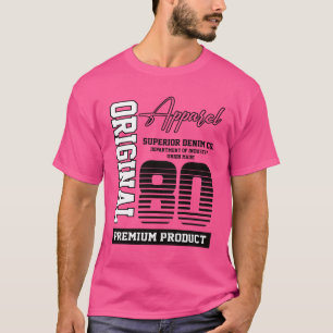 Camiseta Regalo de cumpleaños vintage 1980 regalo retro fam