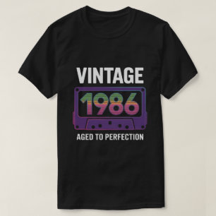 Camiseta Regalo de cumpleaños Vintage 1986 para hombres y m