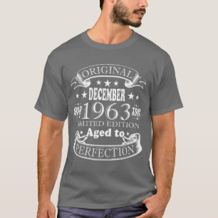 Camiseta Regalo de cumpleaños vintage de diciembre de 1963