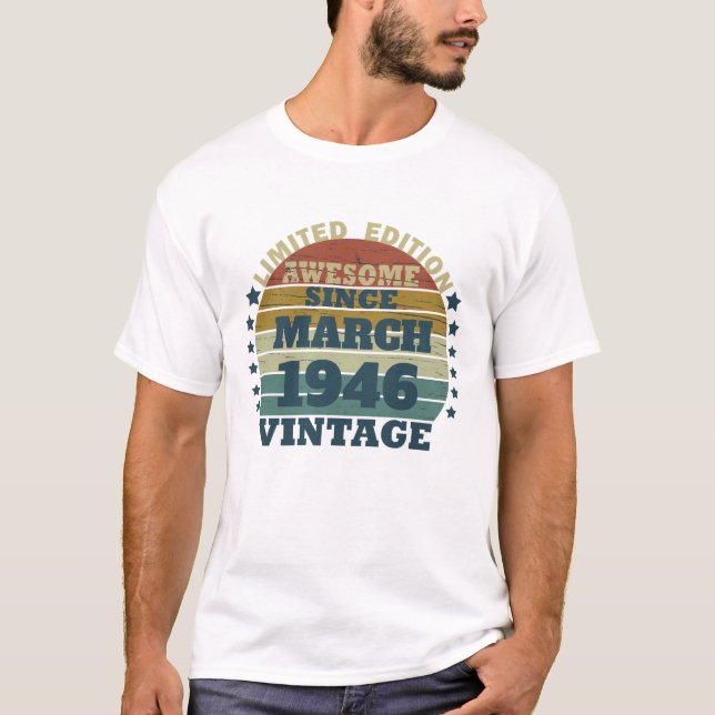 Camiseta Regalo de cumpleaños vintage personalizado (Anverso)