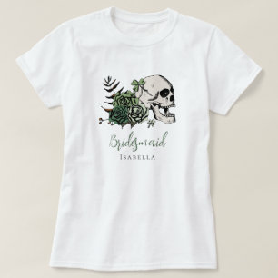 Camiseta Regalo de dama de honor irlandés gótico verde Cala