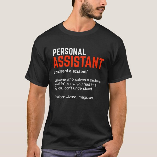 Camiseta Regalo de definición de asistente personal (Anverso)