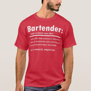 Camiseta Regalo De Definición De Bartender Para Bartender F
