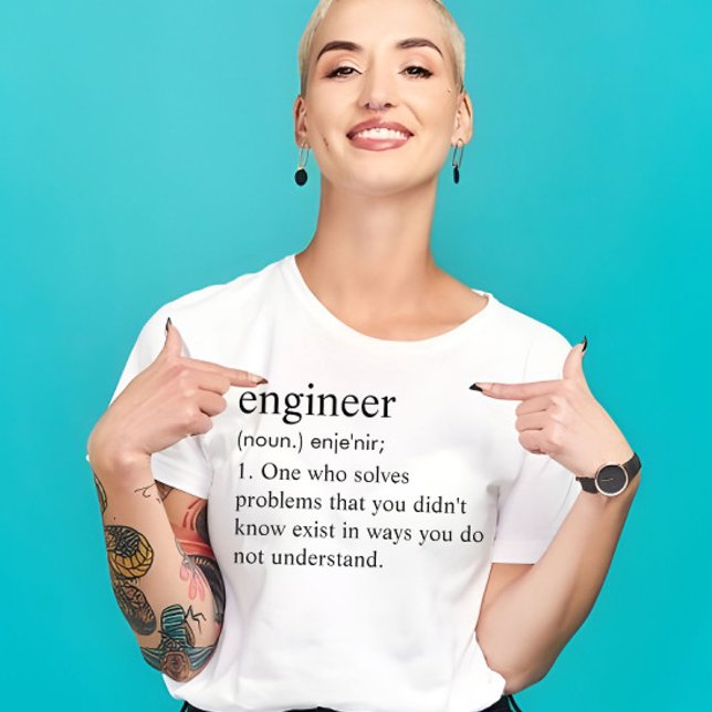 Camiseta Regalo de definición divertida para ingeniero Pers (ENGINEER FUNNY SHIRT)
