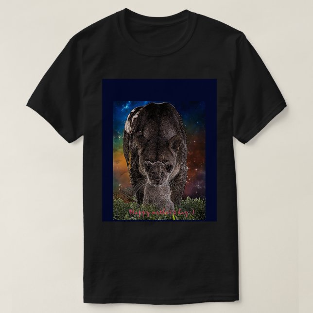 Camiseta Regalo de Día de la Madre de leona para mamá Gráfi (Diseño del anverso)